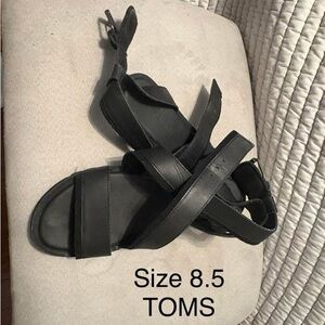 TOMS Black Strappy Sandals